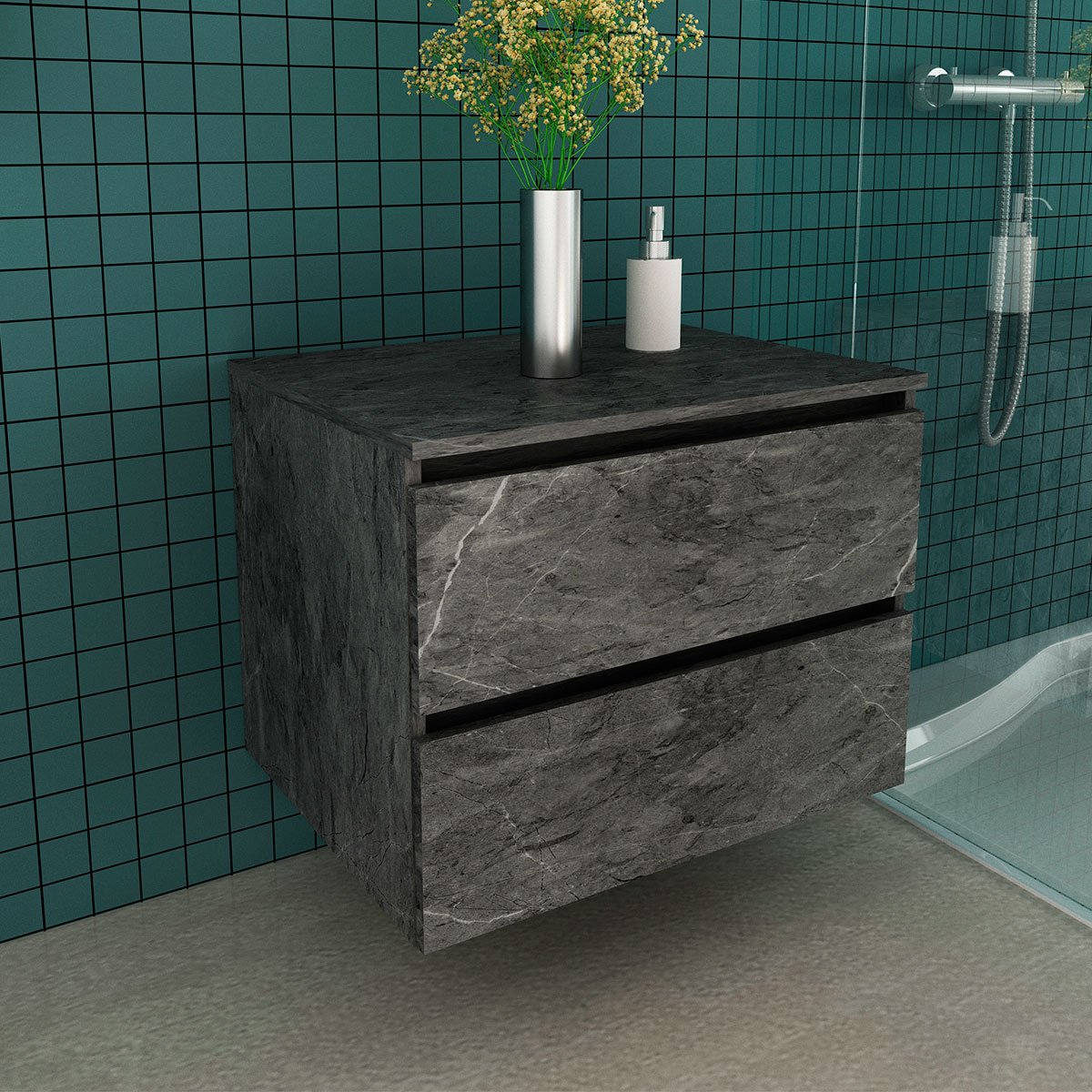 21 gabinete de banheiro 60 cm com 2 gavetas joana