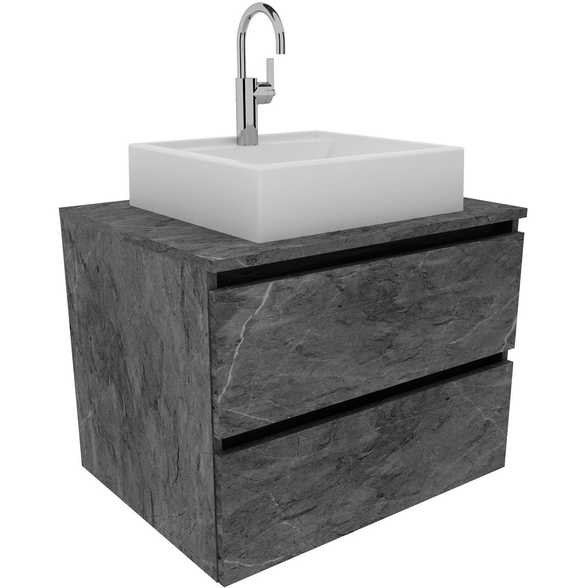 10 gabinete de banheiro 60 cm 2 gavetas com cuba joana