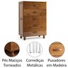 08 comoda 5 gavetas 100 madeira rustica pandora