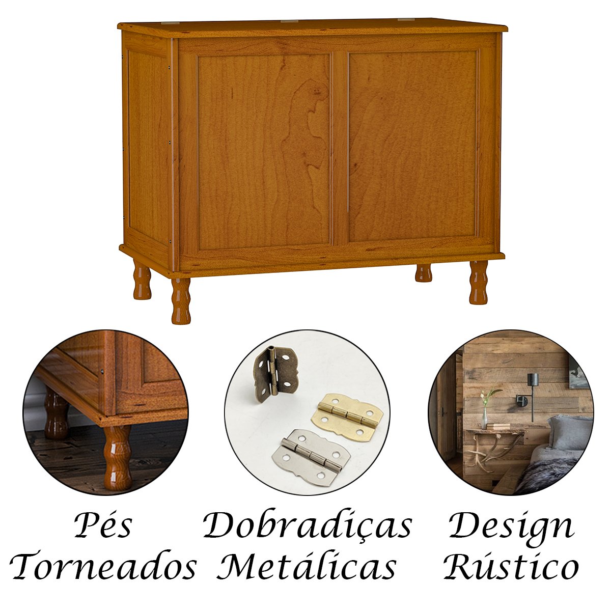 04 bau multiuso 100 madeira macica 95 cm helayne