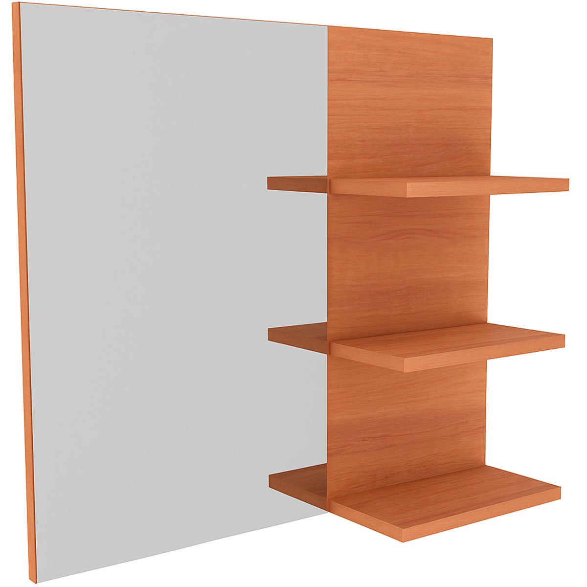 05 espelheira para banheiro 60 cm 3 prateleiras romana