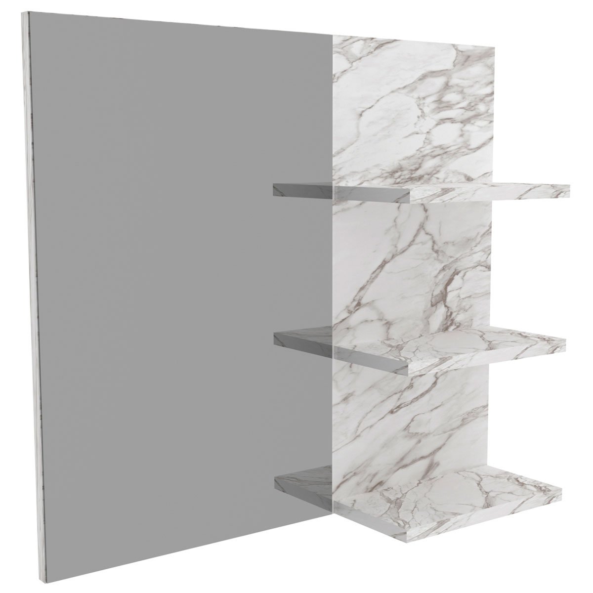 12 espelheira para banheiro 60 cm 3 prateleiras romana