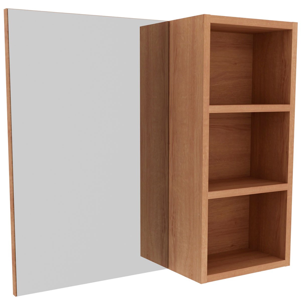 02 espelheira para banheiro 60 cm 3 nichos valente