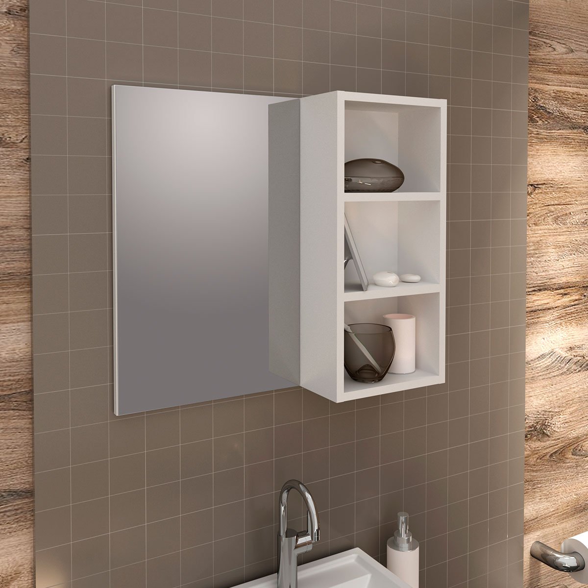 09 espelheira para banheiro 60 cm 3 nichos valente