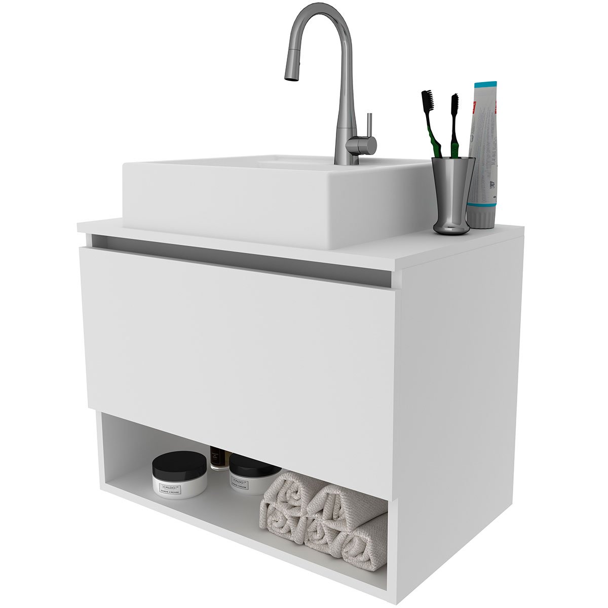 07 gabinete de banheiro 60 cm 1 porta com cuba valente