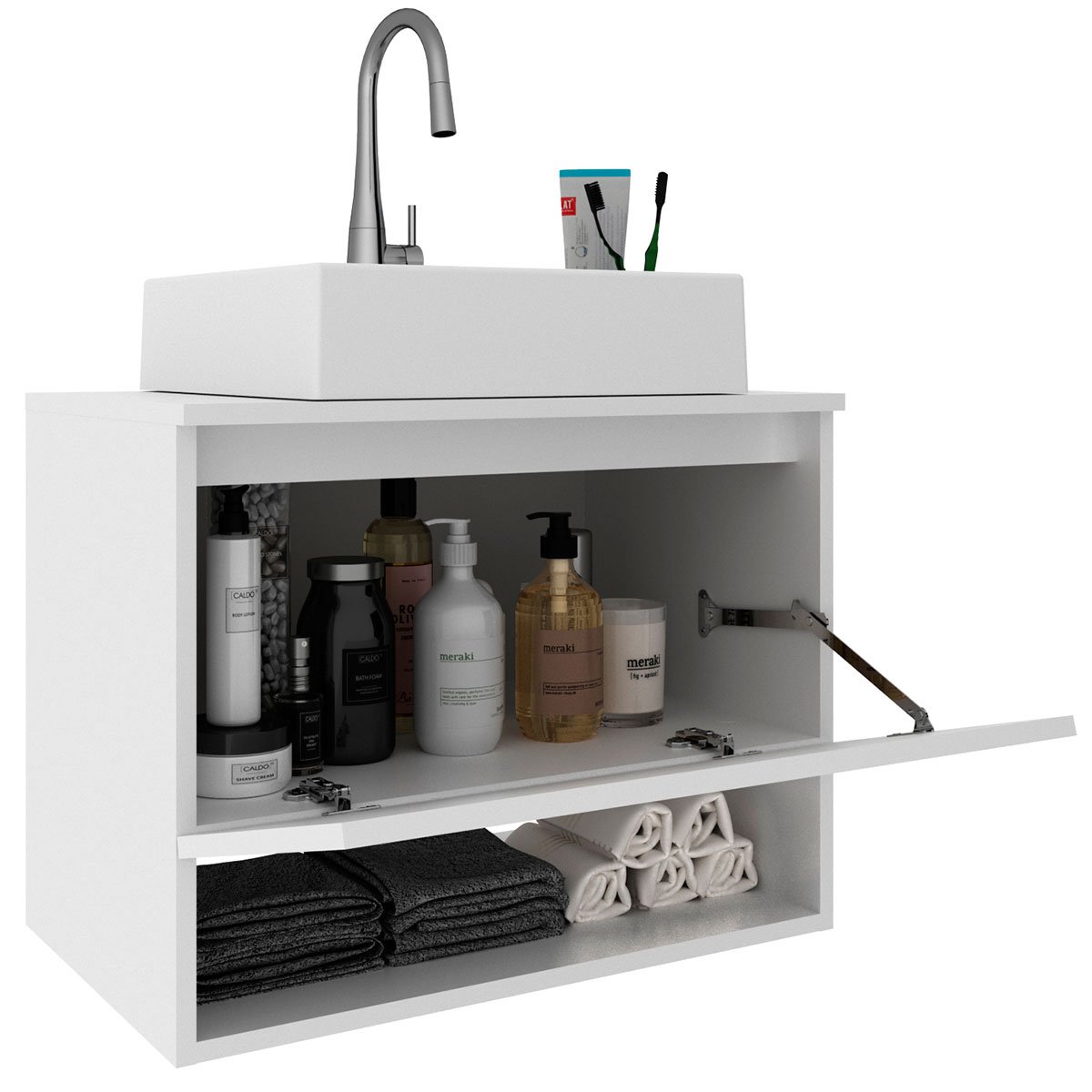 08 gabinete de banheiro 60 cm 1 porta com cuba valente