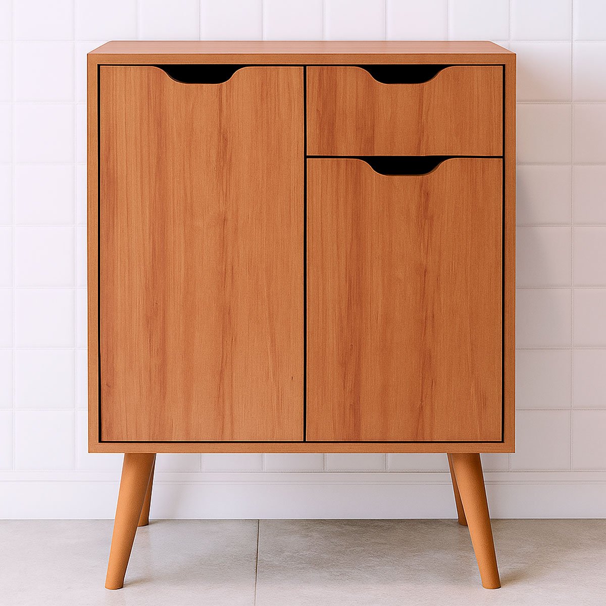 05 gabinete para banheiro 60 cm 2 portas 1 gaveta meire