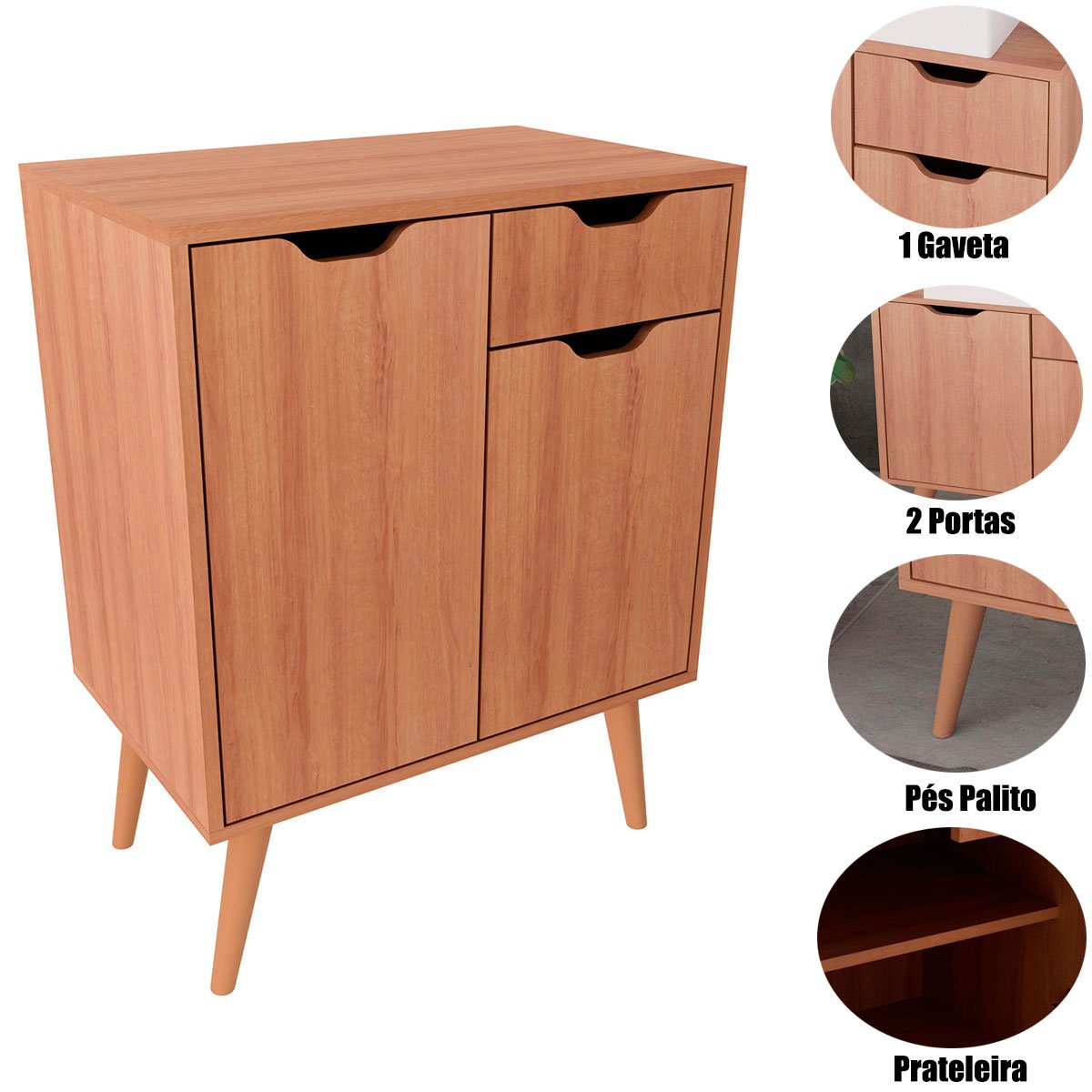 06 gabinete para banheiro 60 cm 2 portas 1 gaveta meire