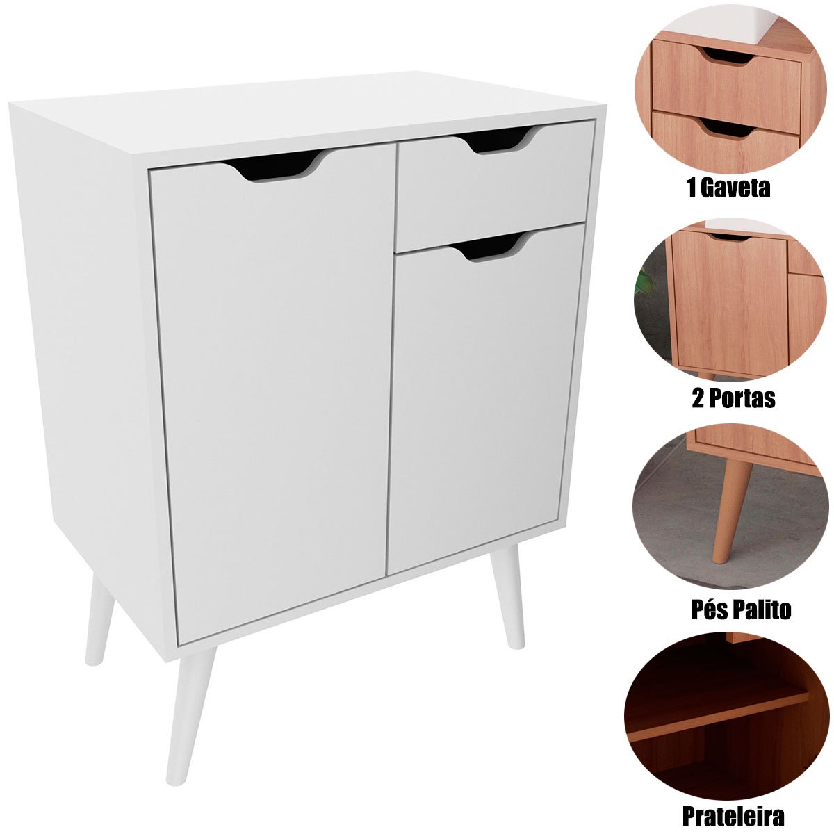 10 gabinete para banheiro 60 cm 2 portas 1 gaveta meire