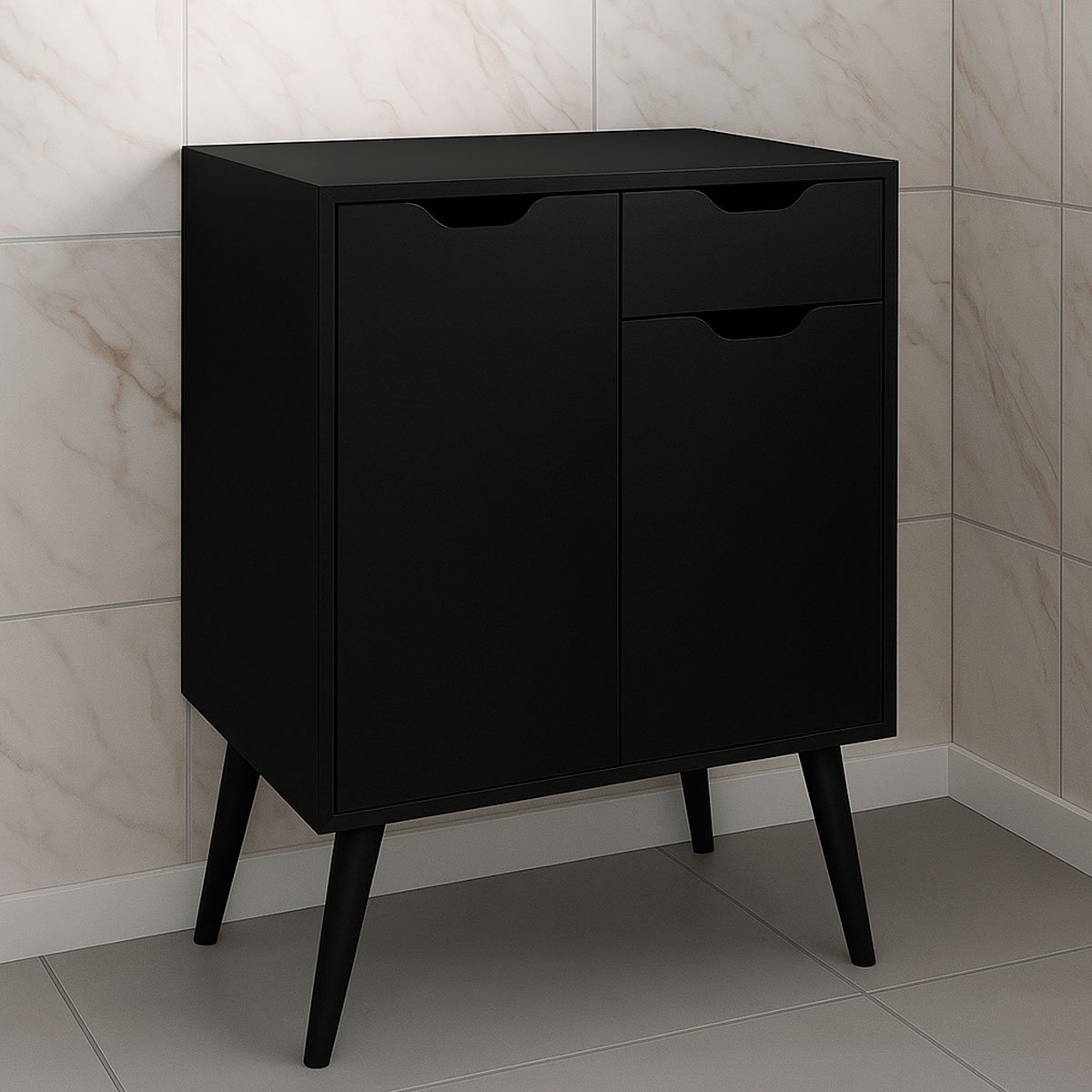 13 gabinete para banheiro 60 cm 2 portas 1 gaveta meire