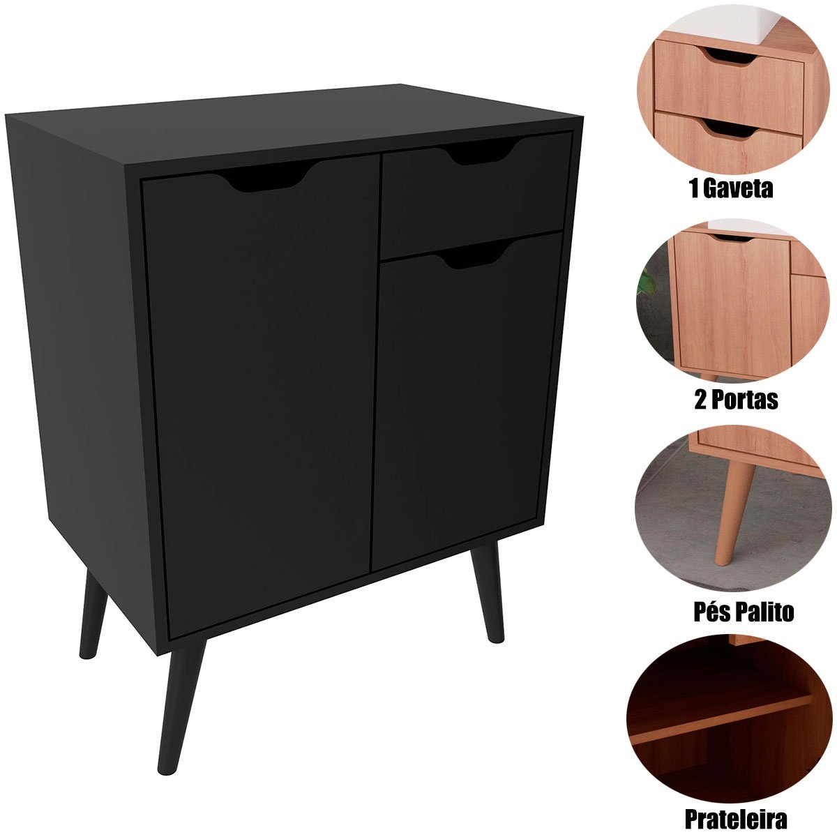 14 gabinete para banheiro 60 cm 2 portas 1 gaveta meire