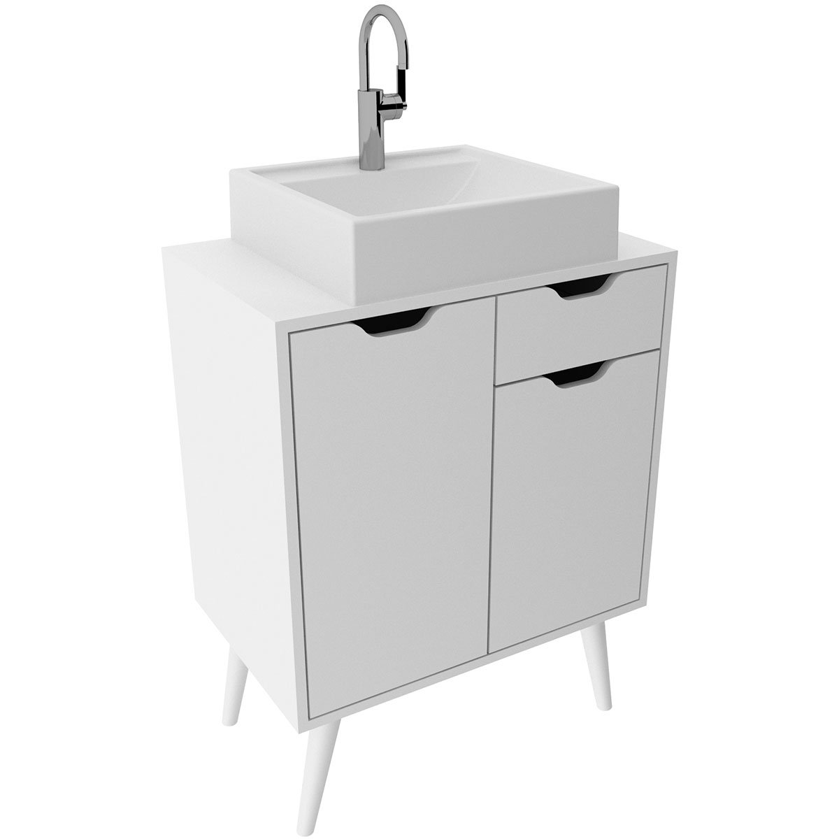06 gabinete para banheiro 60 cm 2 portas com cuba meire