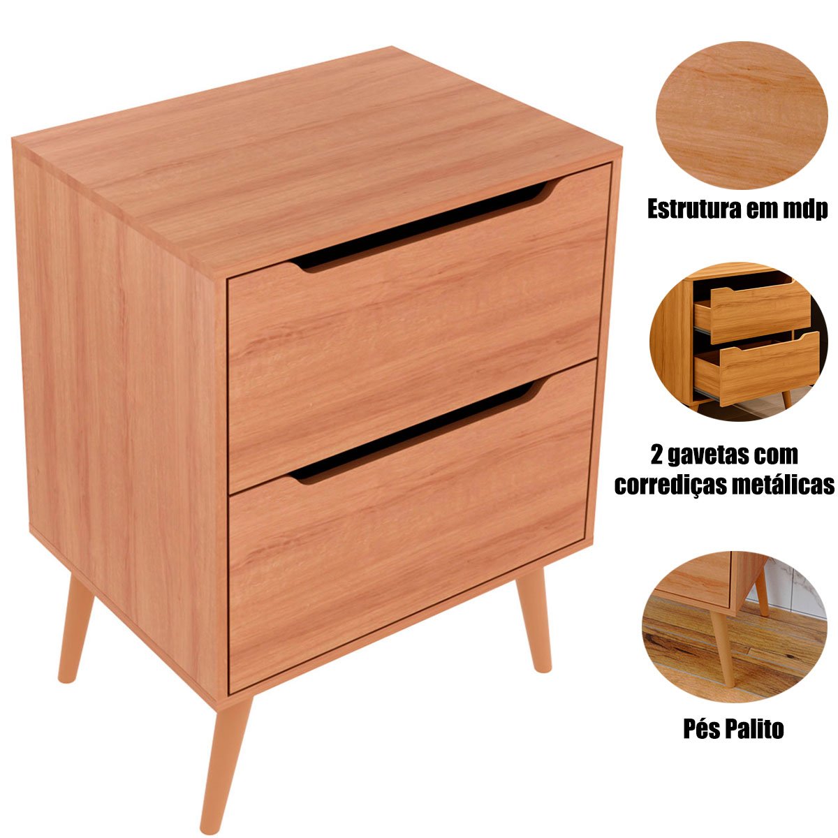 01 gabinete para banheiro 60 cm 2 gavetas robin