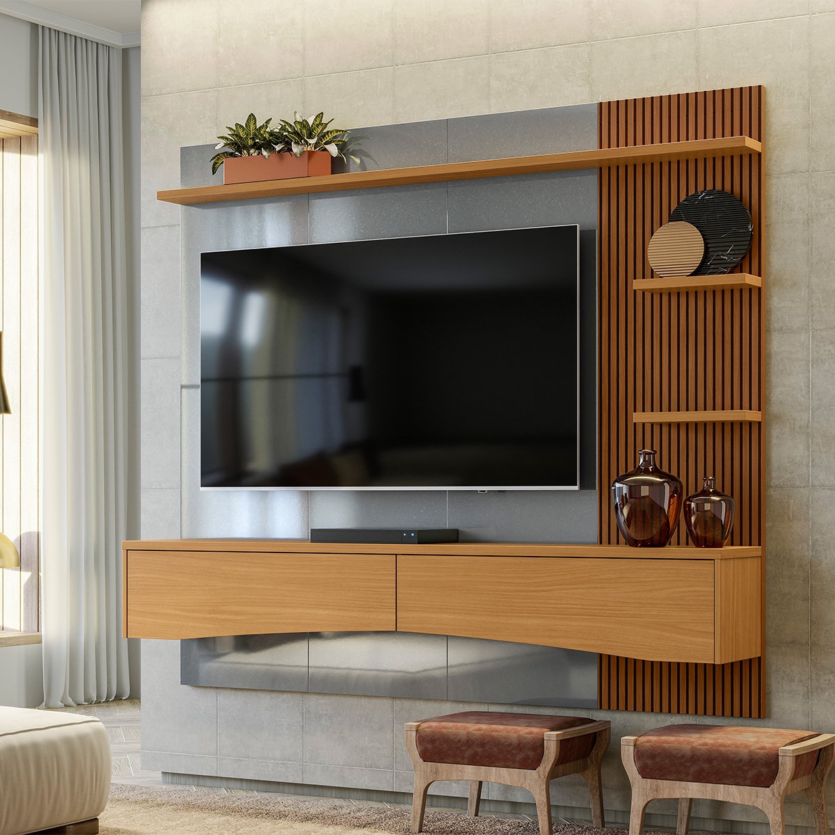 painel elise cinza perolizado 1