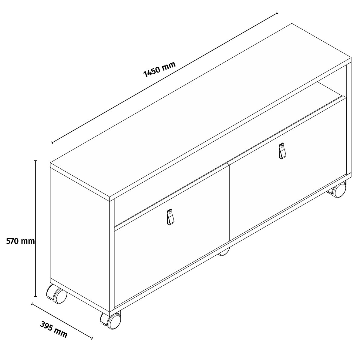 05 rack bancada 2 gavetas para tv de ate 55 1 45 cm paris