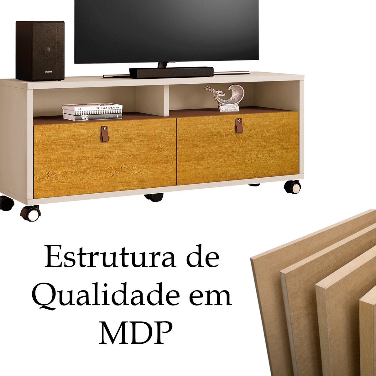 07 rack bancada 2 gavetas para tv de ate 55 1 45 cm paris