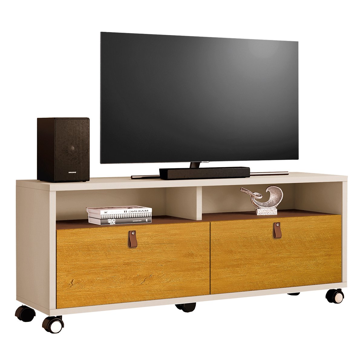 09 rack bancada 2 gavetas para tv de ate 55 1 45 cm paris