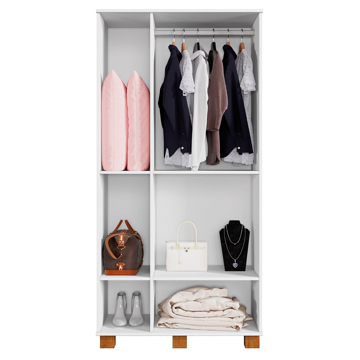 06 armario multiuso em 100 mdf 2 portas c chave dream