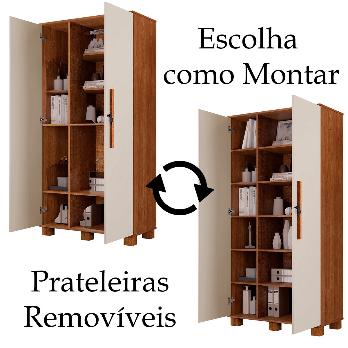 24 armario multiuso em 100 mdf 2 portas c chave dream