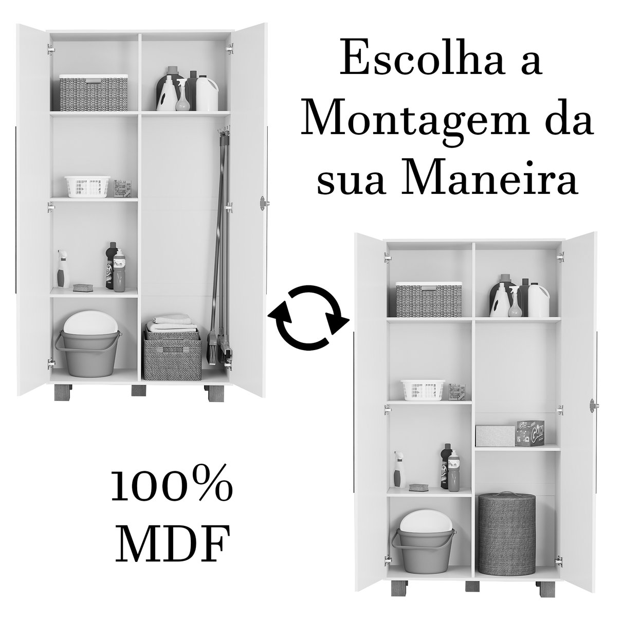 15 armario multiuso 100 mdf 2 pts c chave para lavanderia londres