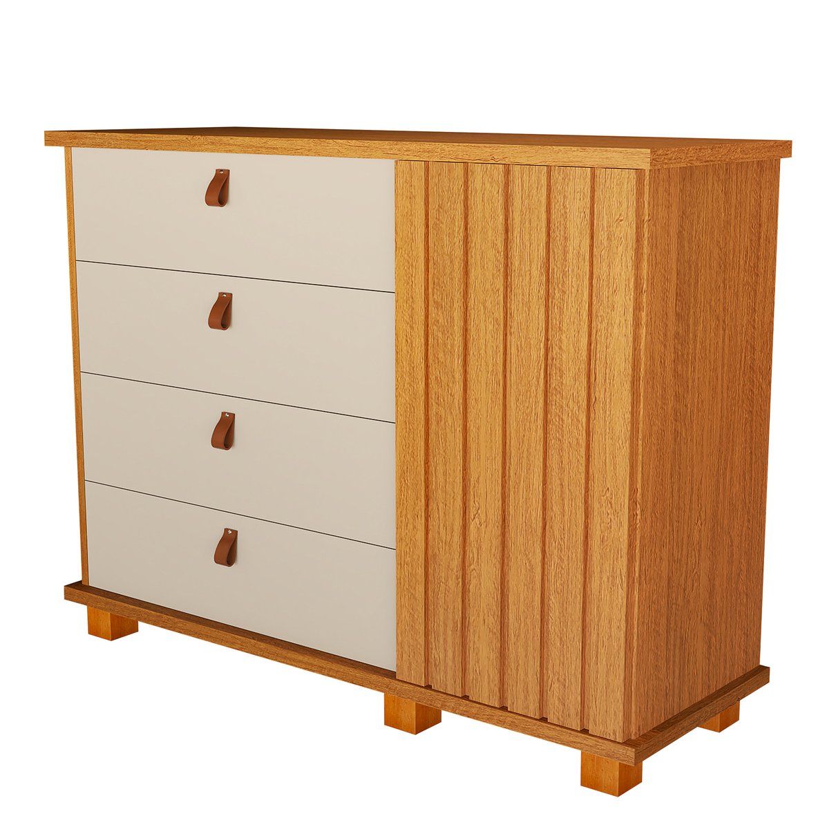 12 comoda alta 4 gavetas 1 porta ripada thamirez