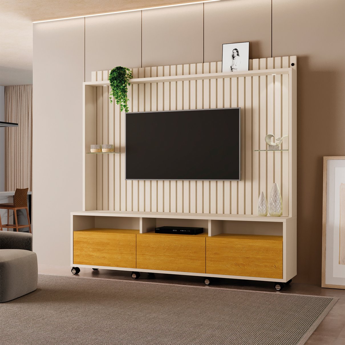 11 painel para tv de ate 60 suspenso austin