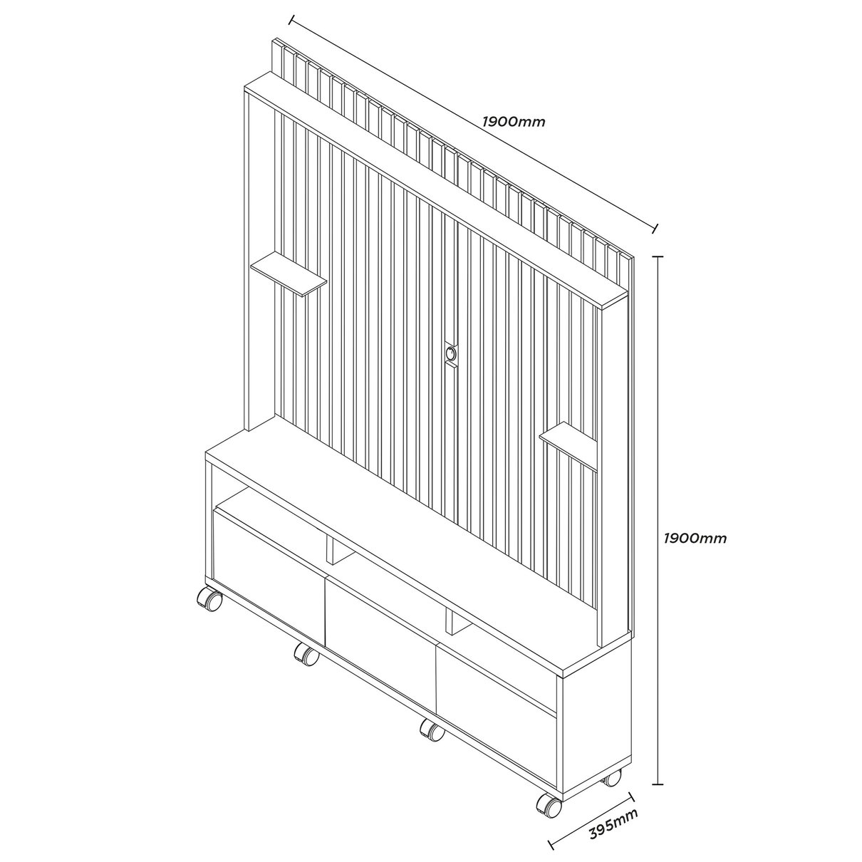 13 painel para tv de ate 60 suspenso austin