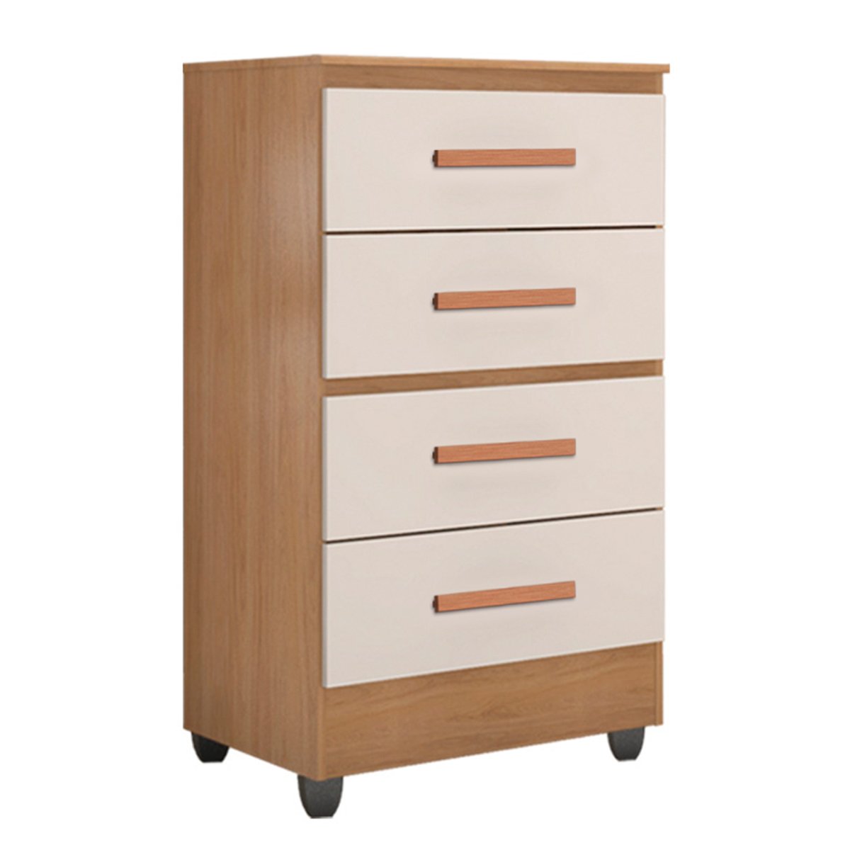 07 comoda para quarto 4 gavetas lisa mdp