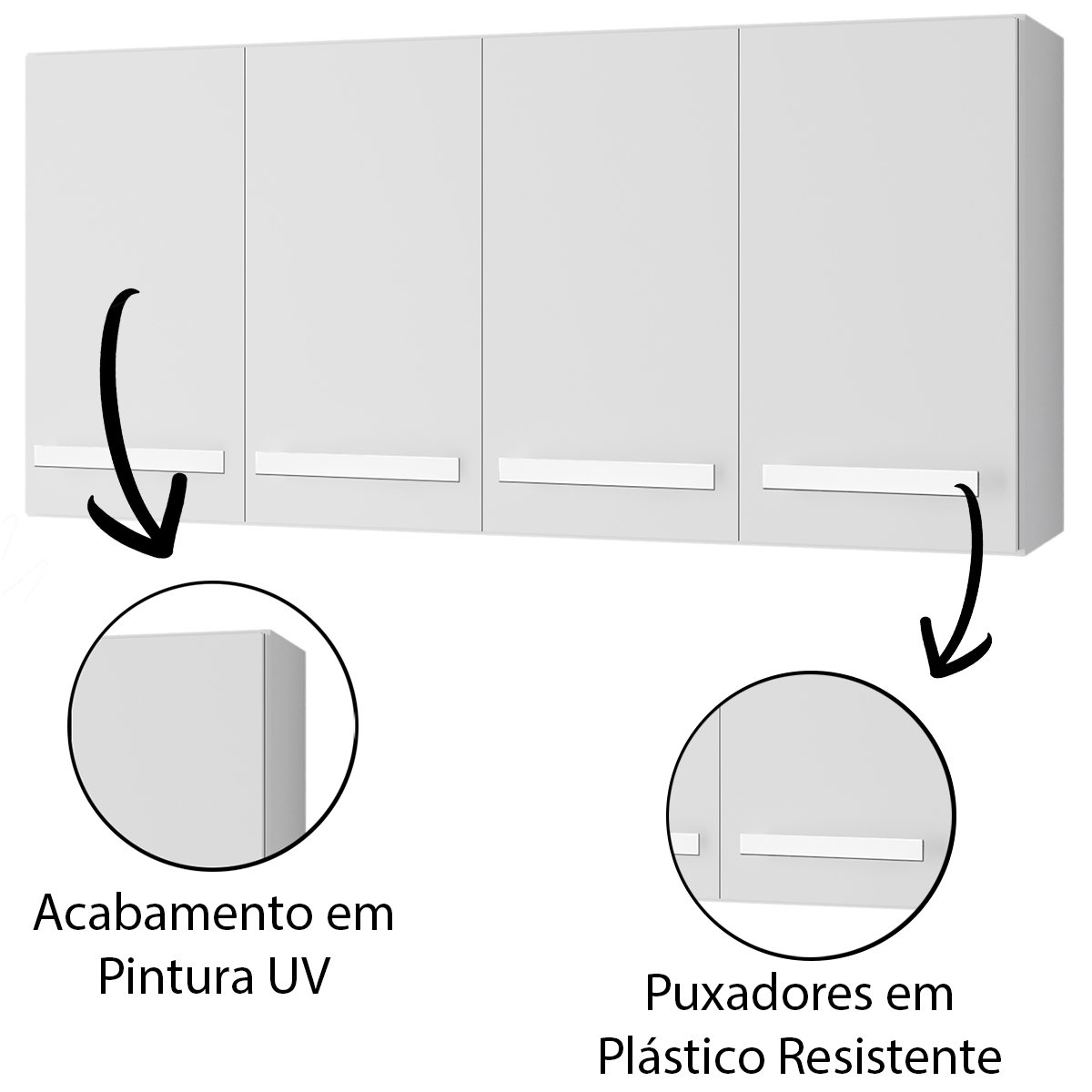 03 armario aereo 4 portas e balcao 3 portas 120 cm vitoriana