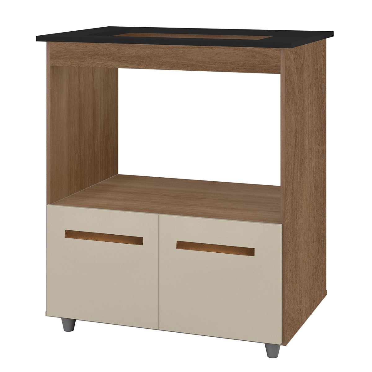 06 balcao cooktop 2 portas 4 bocas mdp com pes eliana