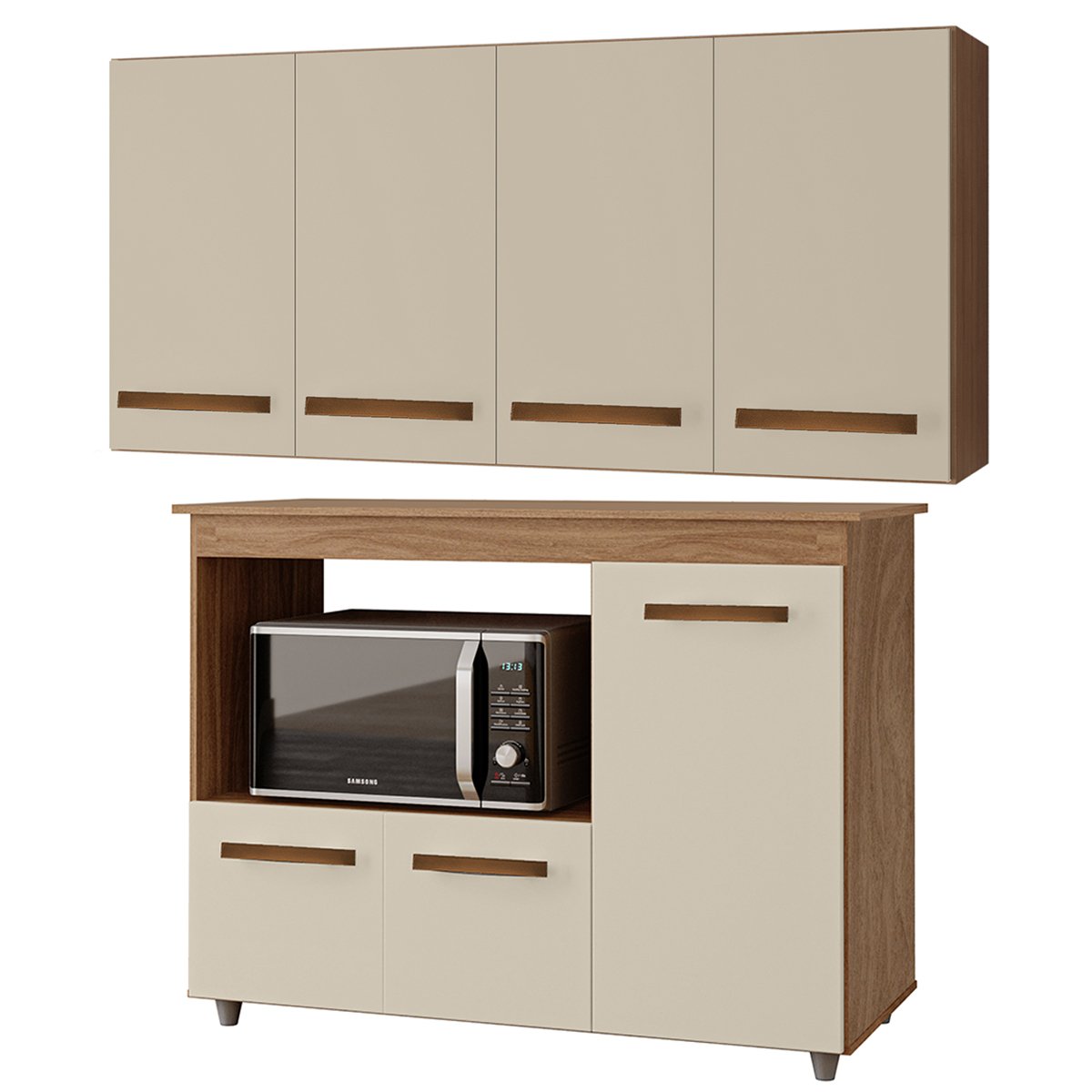 08 balcao multiuso 3 portas e armario aereo 4 portas luni