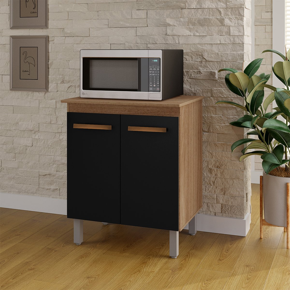 05 balcao multiuso de cozinha 2 portas helena