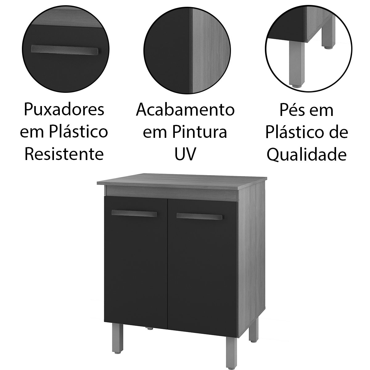 08 balcao multiuso de cozinha 2 portas helena