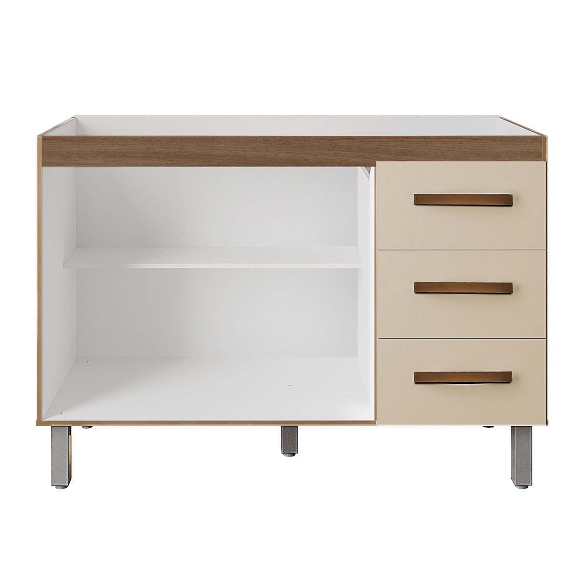 07 balcao para pia 2 portas 3 gavetas sem tampo cani