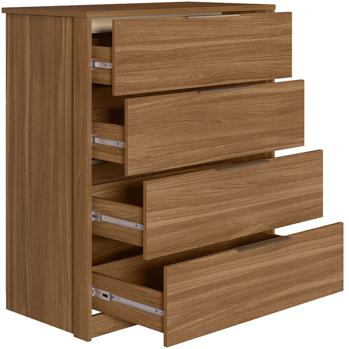 02 comoda para quarto 4 gavetas alina