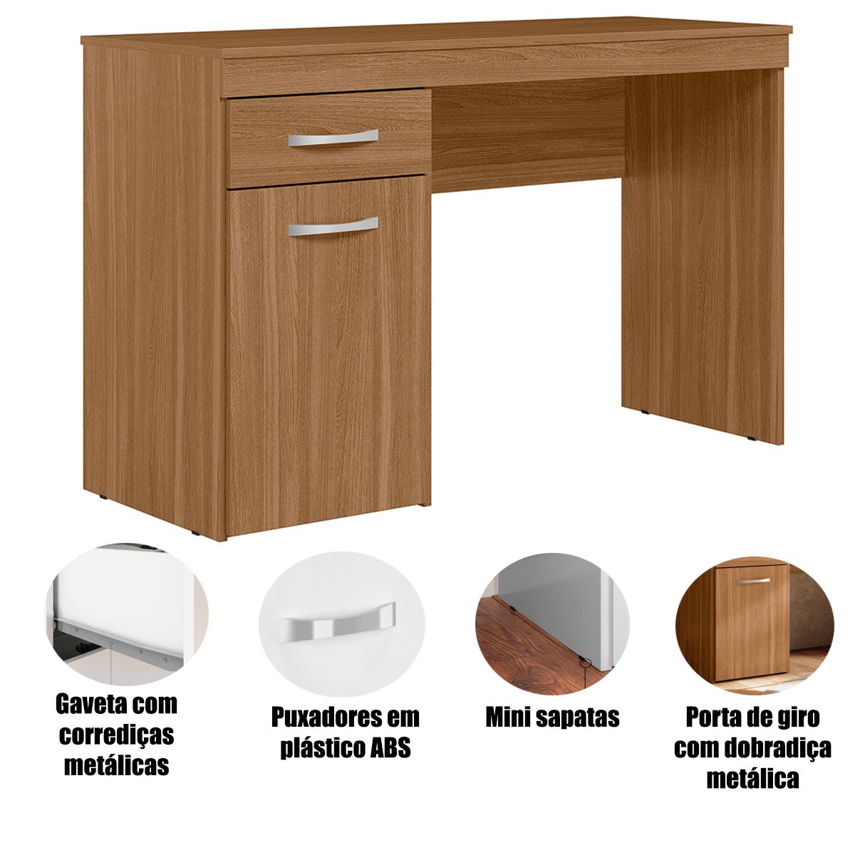 10 mesa para computador escrivaninha 1 gaveta 1 porta gloria