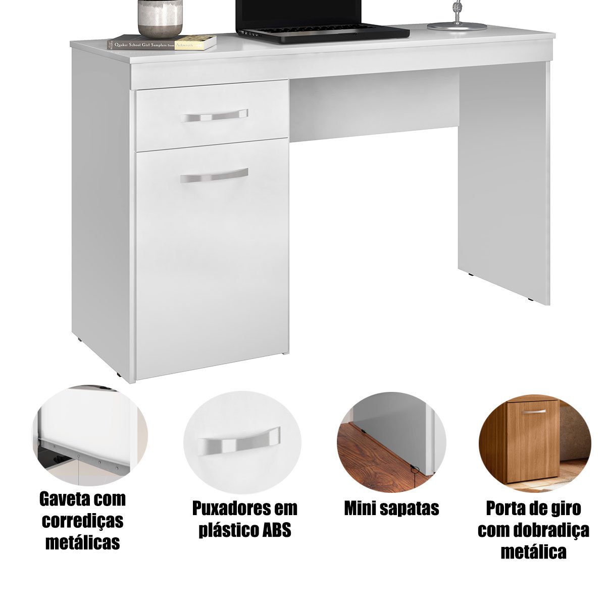 11 mesa para computador escrivaninha 1 gaveta 1 porta gloria