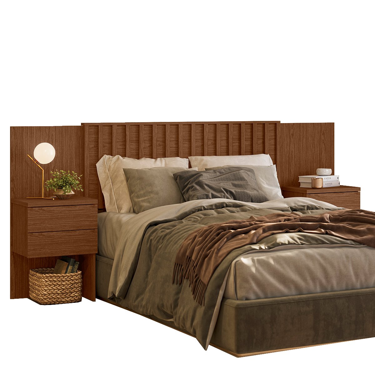 02 cabeceira casal queen king extensivel ripada olimpia