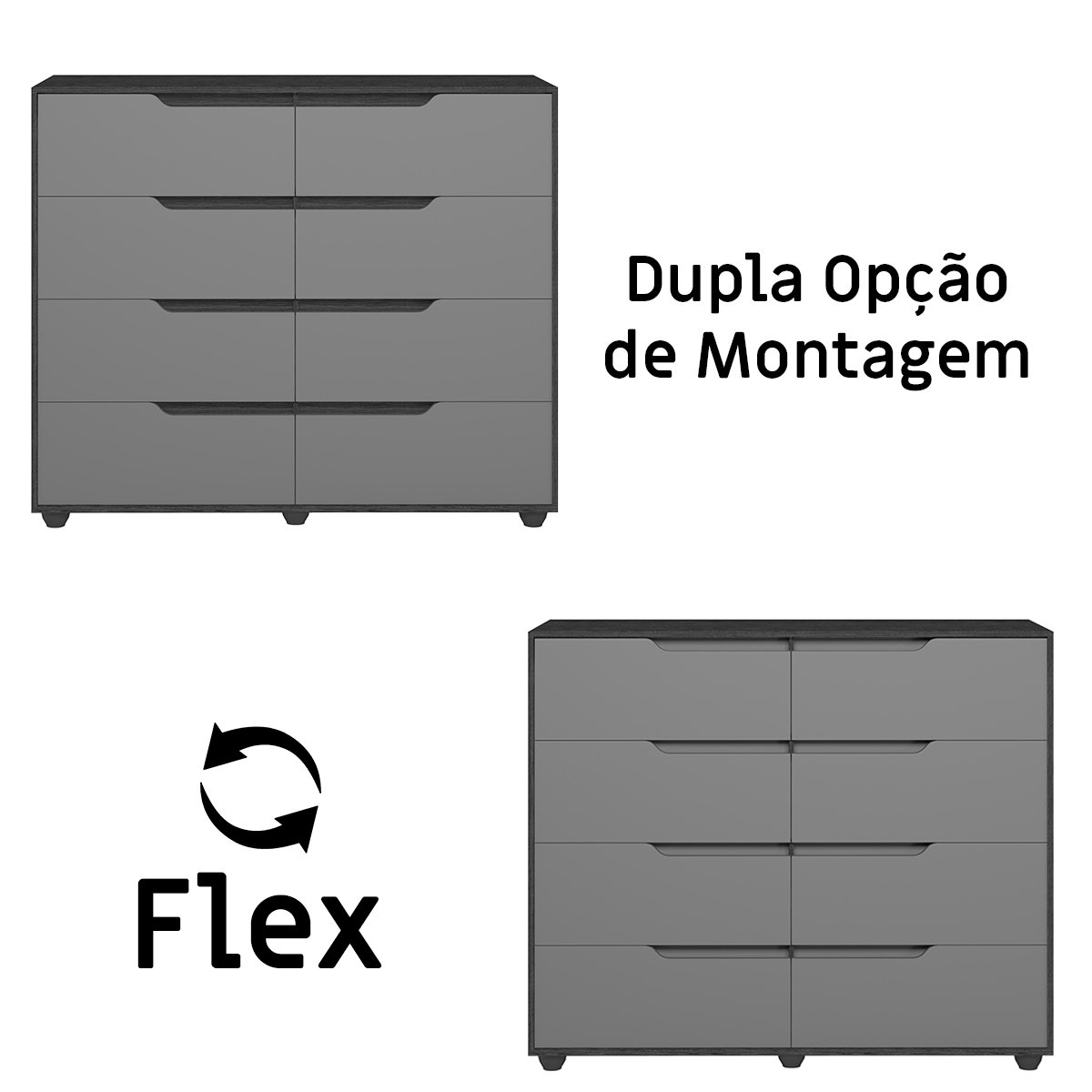 06 comoda grande 8 gavetas doble flex