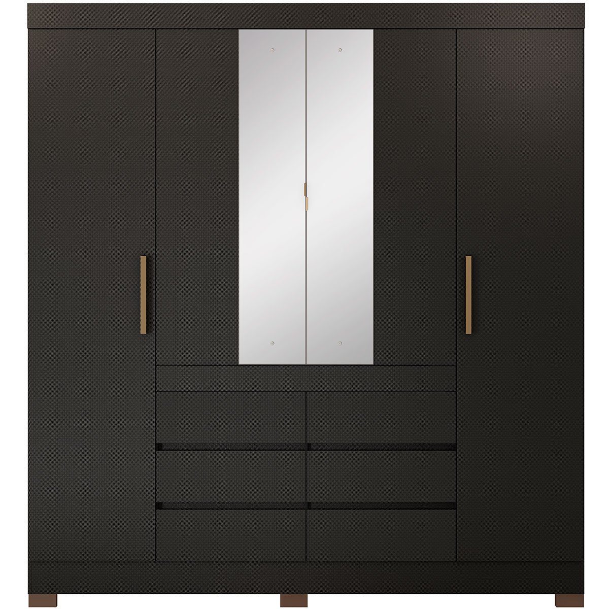 30 guarda roupa casal 4 portas 6 gavetas com espelho caio
