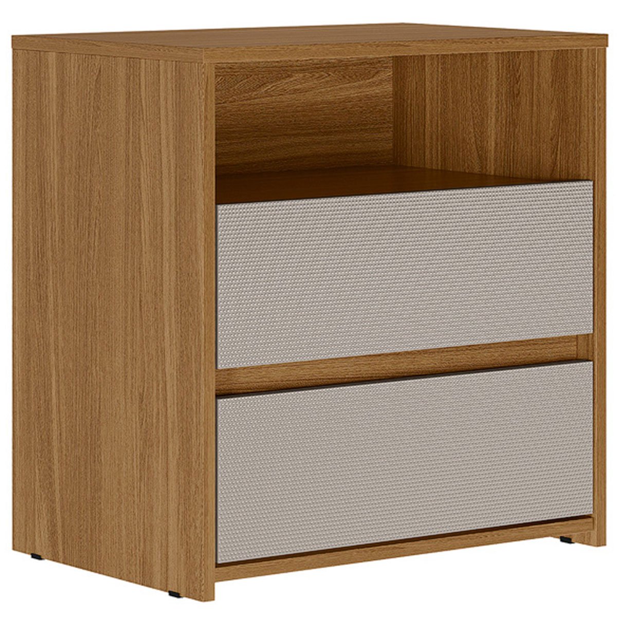 01 mesa de cabeceira 2 gavetas com nicho giane