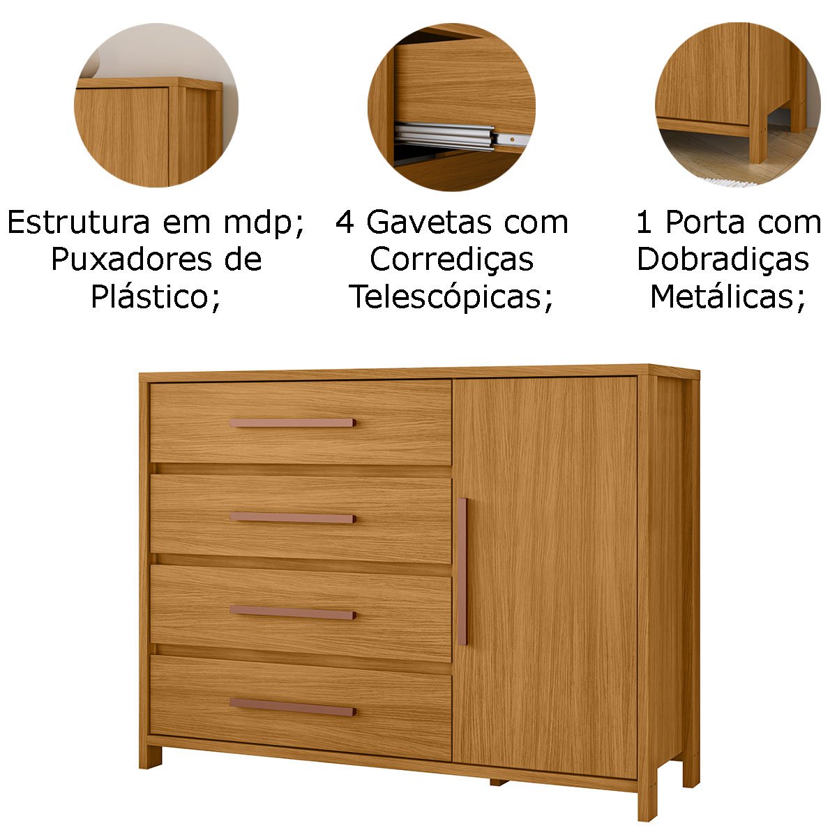 comoda sapateira carvalho detalhes