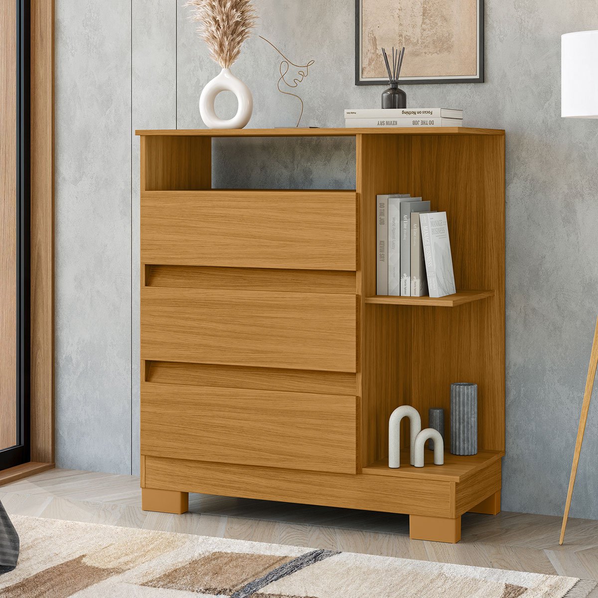 comoda 3 portas carvalho ambiente
