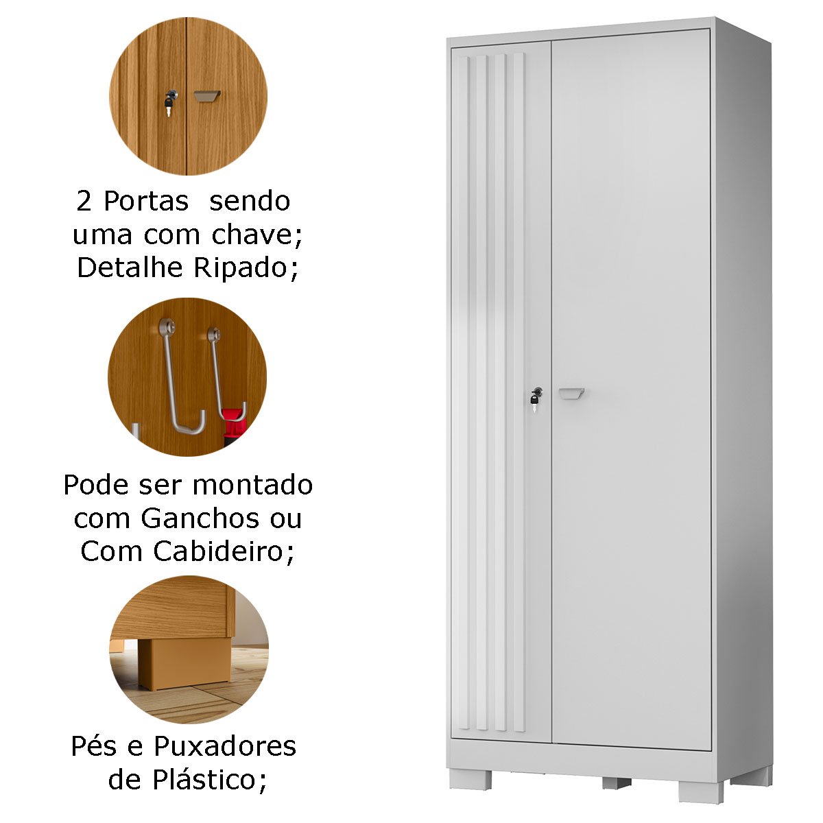 multiuso branco detalhes