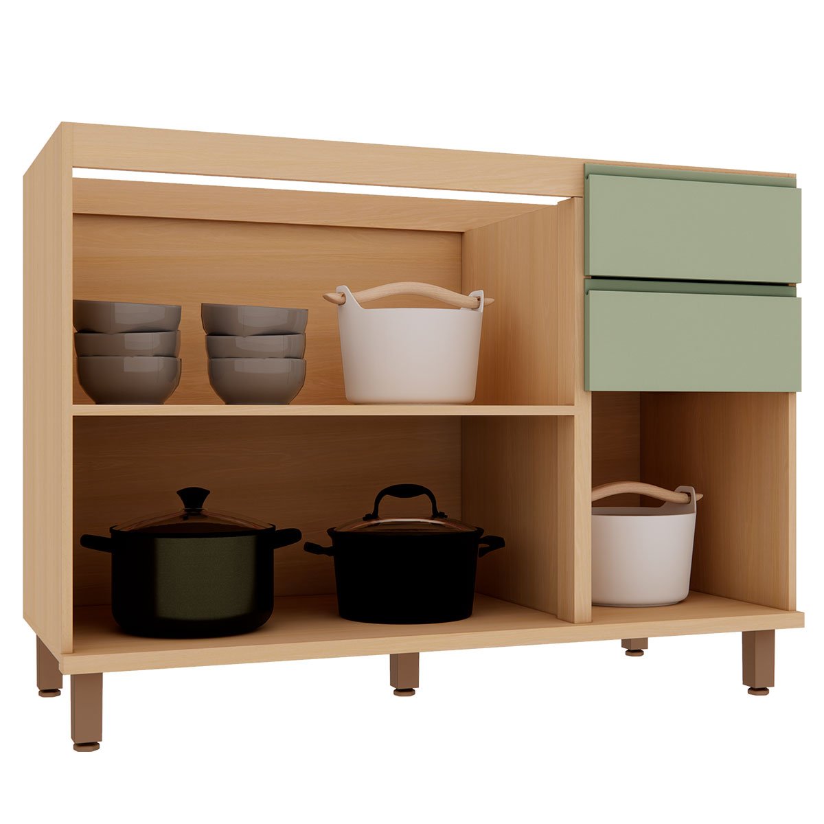 balcao 120 cm aberto domus
