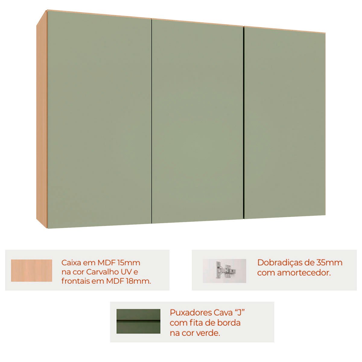 armario aereo 120 cm domus detalhes