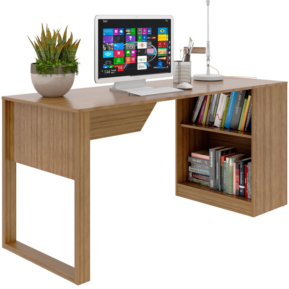 11 mesa para escritorio com armario lateral 160 cm