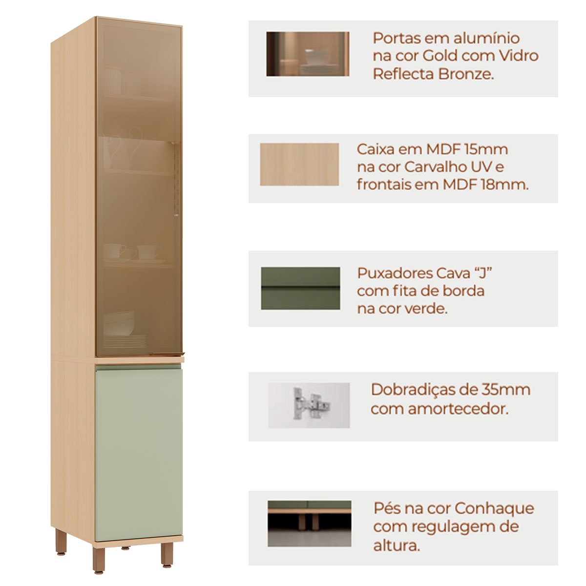 paneleiro simples domus vidro detalhes