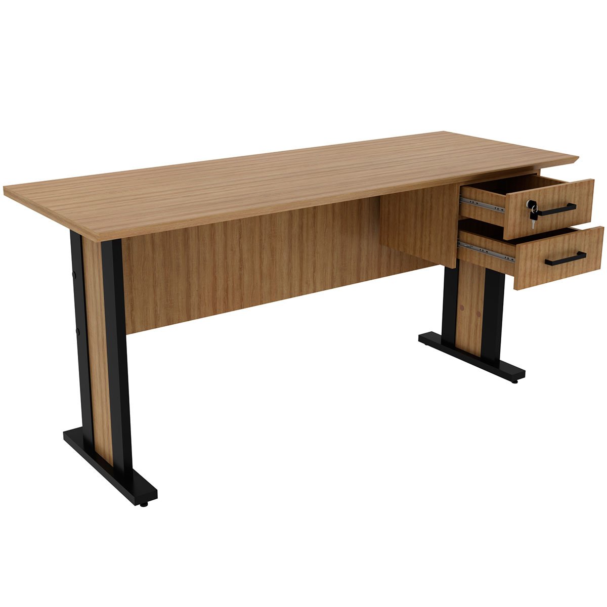 mesa de escritorio me4193 amendoa preto1