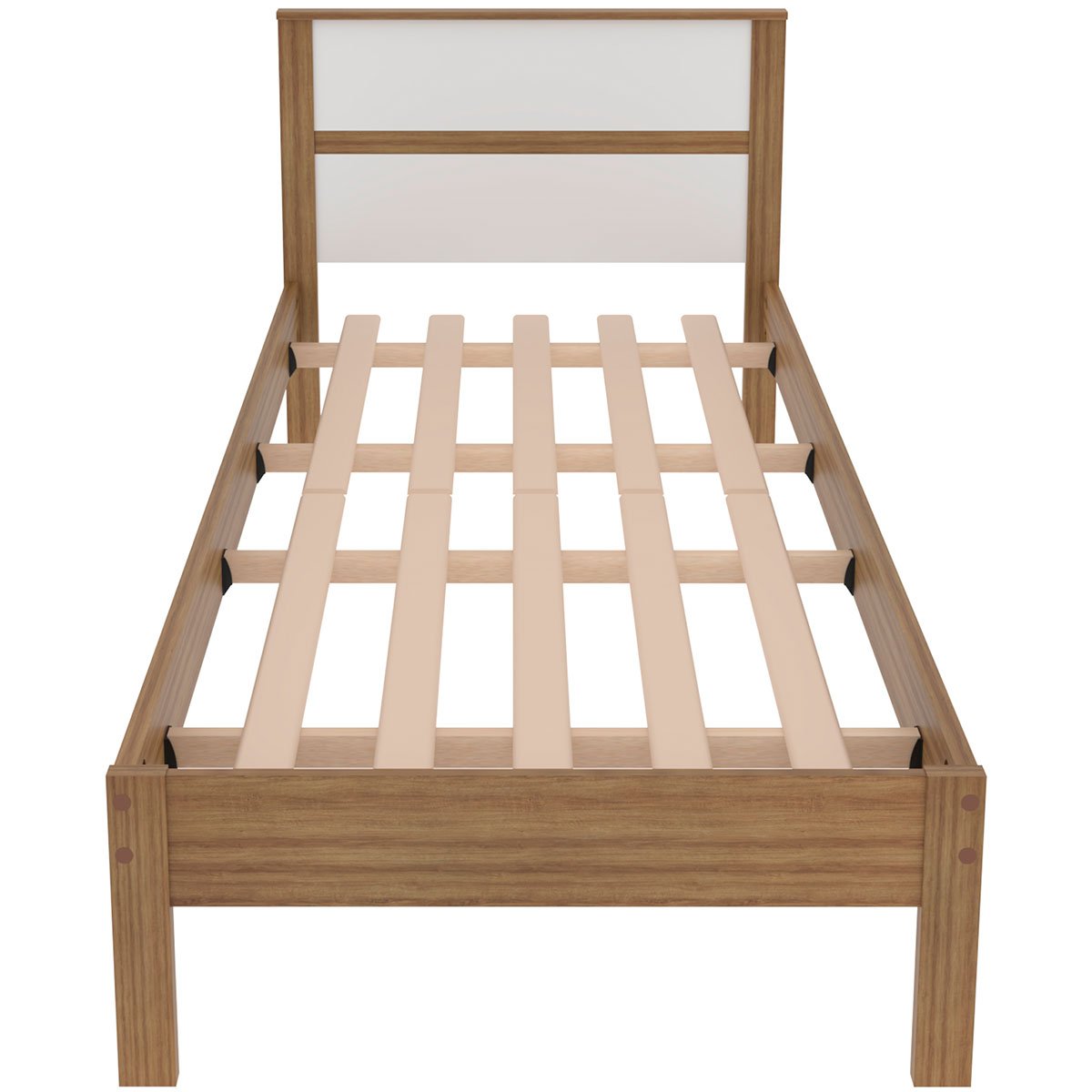 cama de solteiro cm8004 amendoa branco1